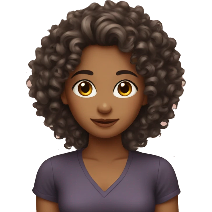 Beautiful curly girl  emoji