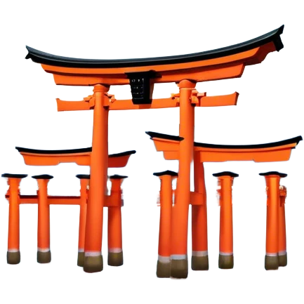 ​Cinematic Realistic Itsukushima Shrine, depicted as the iconic floating torii gate and shrine complex on the water, with vibrant vermilion hues contrasting against the serene blue sea and sky, rendered with intricate architectural details and soft, ethereal lighting that captures its spiritual beauty, emoji