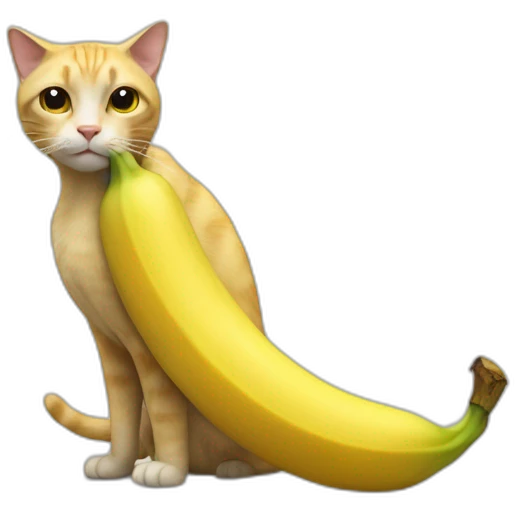 a cat that is a banana emoji