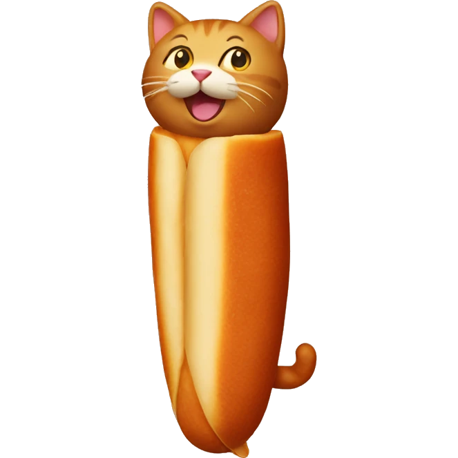 cat in a sausage suit emoji
