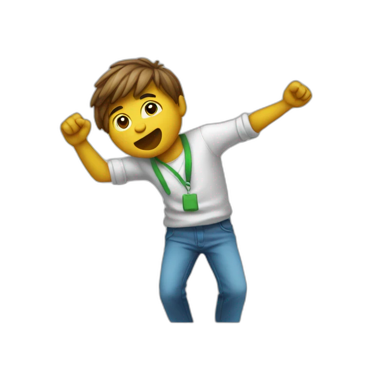 un gars qui fait un dab emoji
