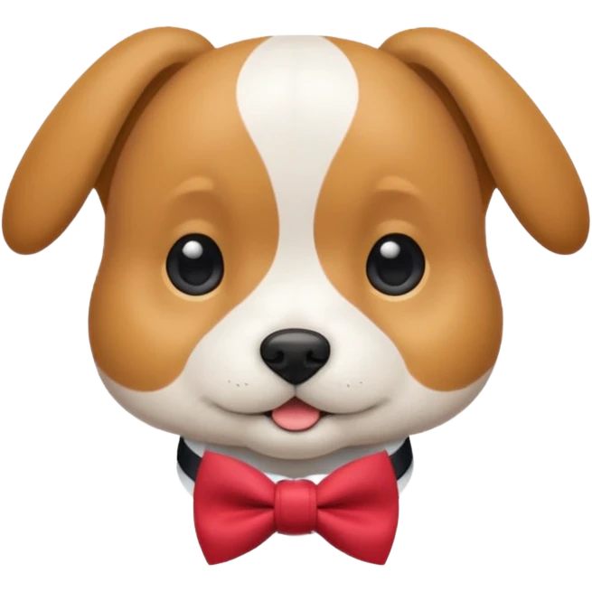 Cute preppy dog emoji