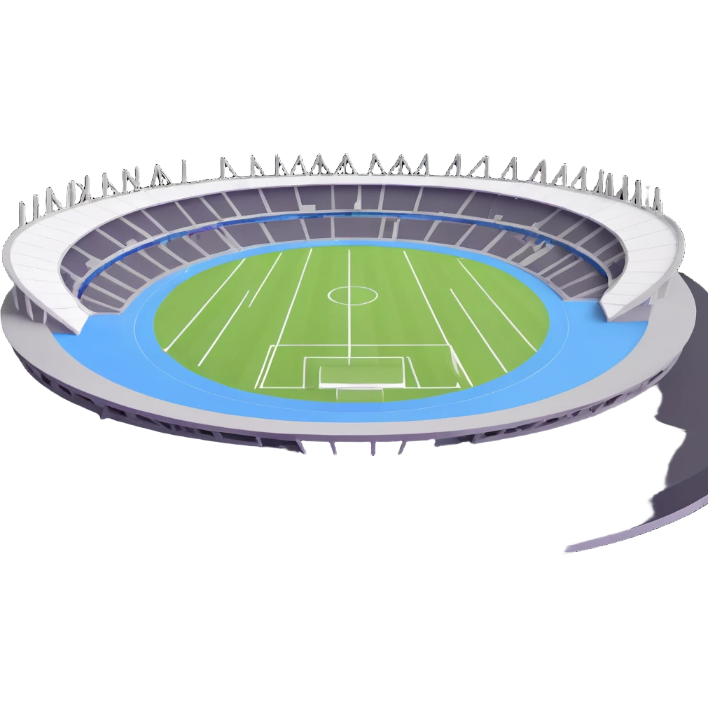 football with Sochi Olympic stadium background emoji