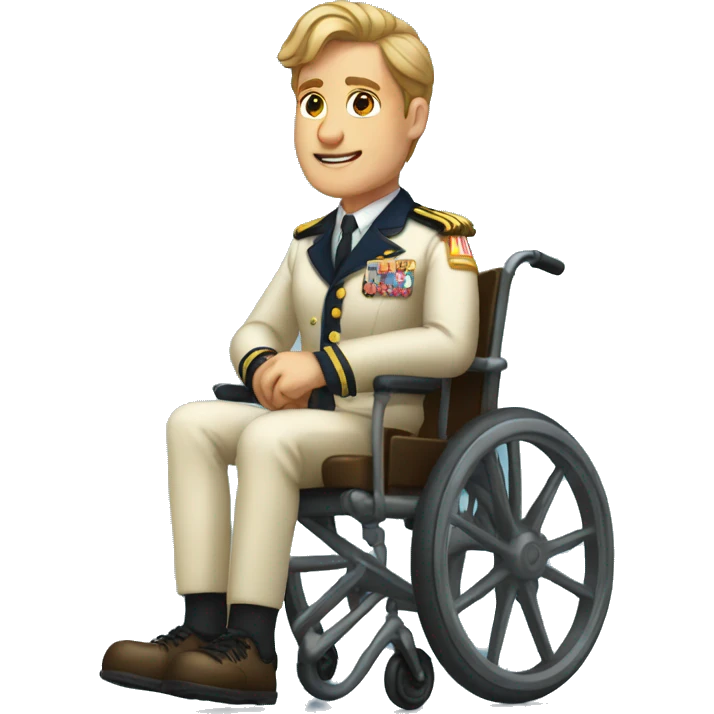 Naval captain in wheelchair emoji