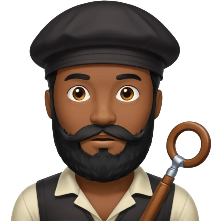 Black beard in one piece emoji
