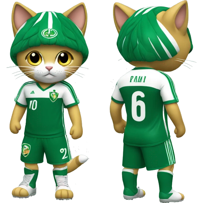 Gato com a camisa do Palmeiras   emoji