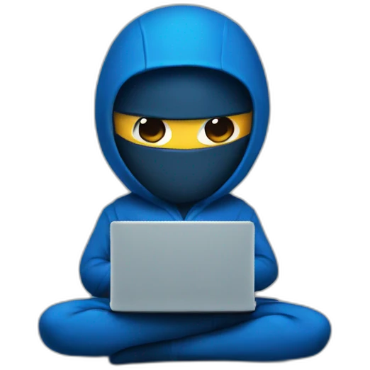 blue Ninja with a laptop emoji