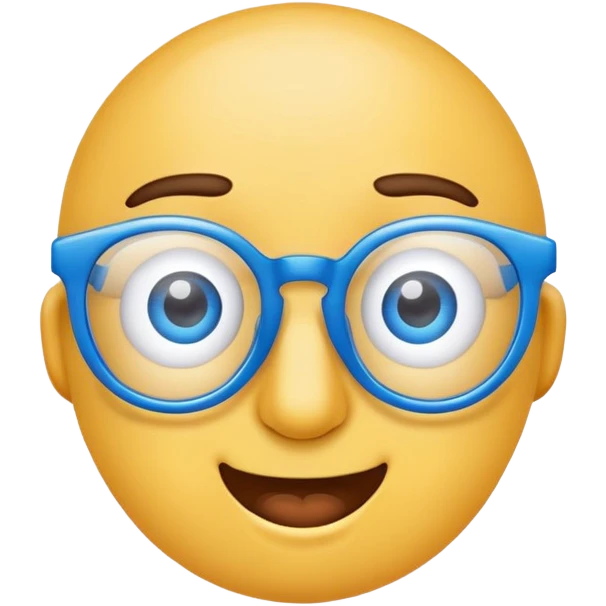 Eyes emoji with blue glasses emoji