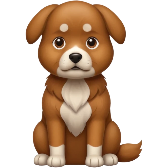A dog in sit position emoji