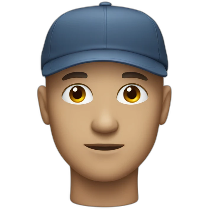 bald with a cap emoji
