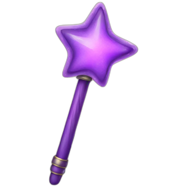 purple magic wand emoji