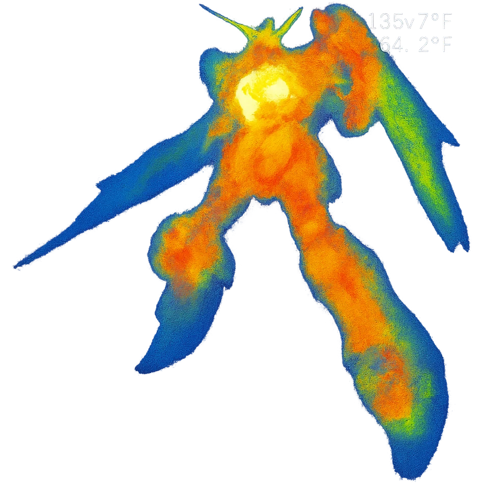 Gundam RX-0 Unicorn in full height, left side view emoji