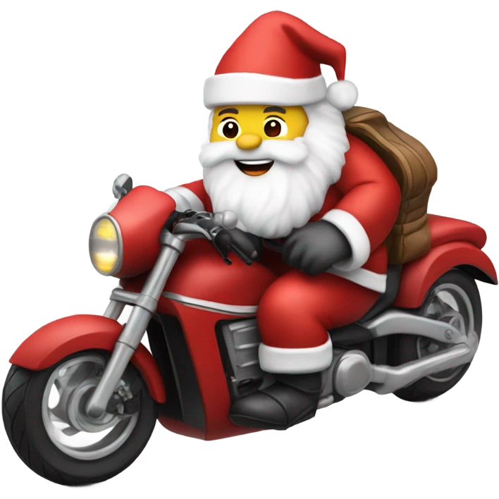 Santa riding a motorcycle emoji