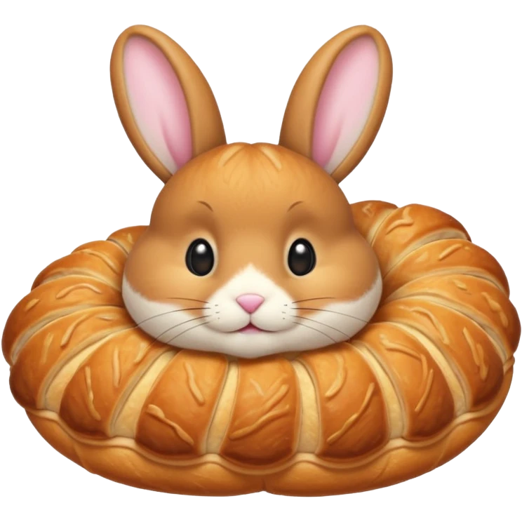 bunny inside croissant emoji