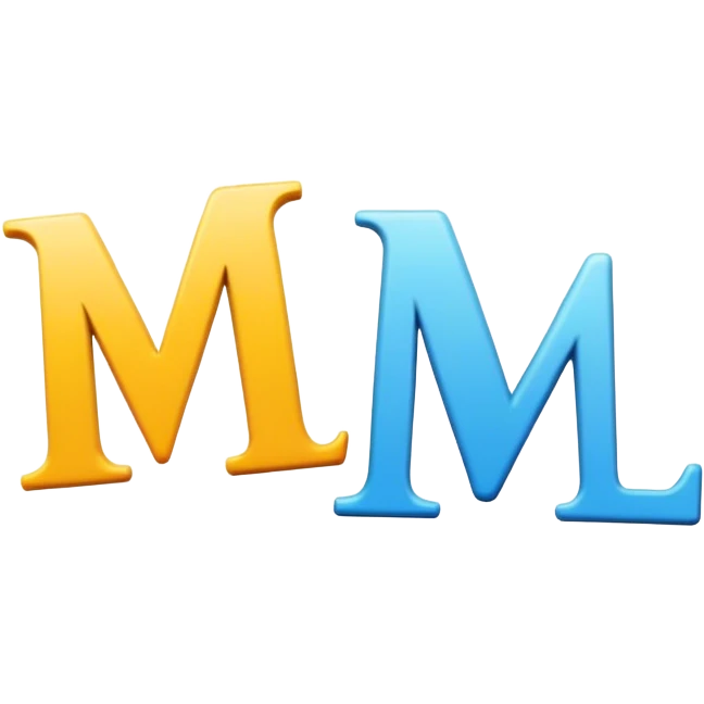 letters M and L to be connected just the letters emoji