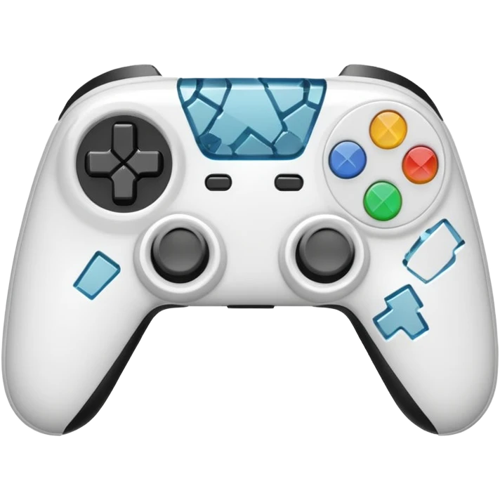 white game controller shattered emoji