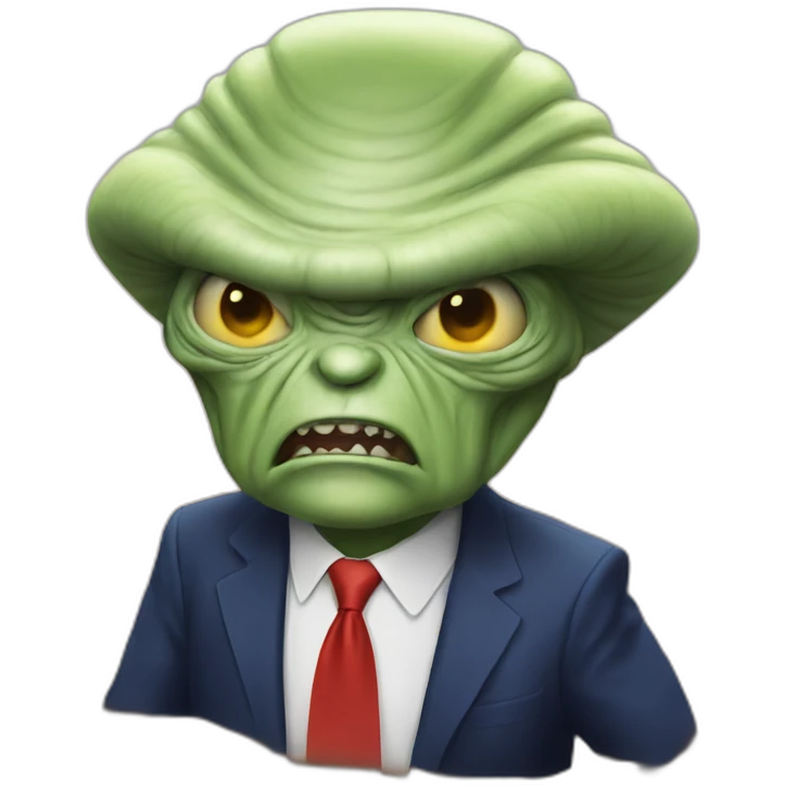 Trump greeting Aliens emoji