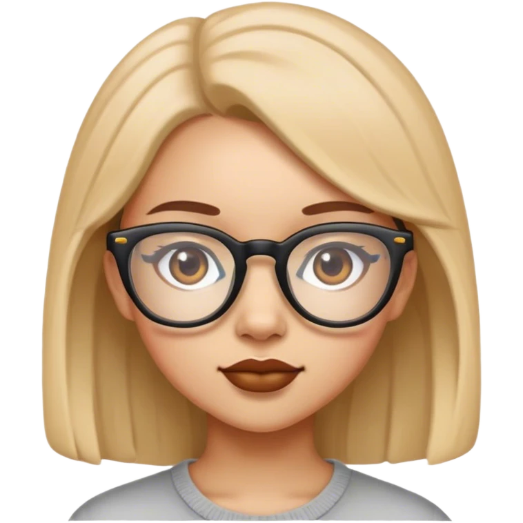 girl with glasses  emoji