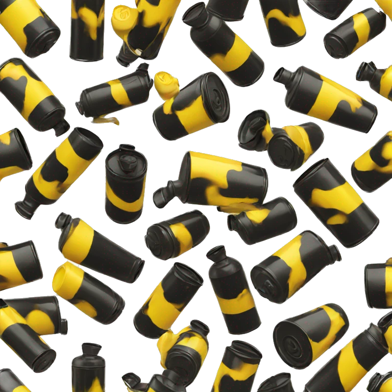 oil canister yellow and black fire emoji