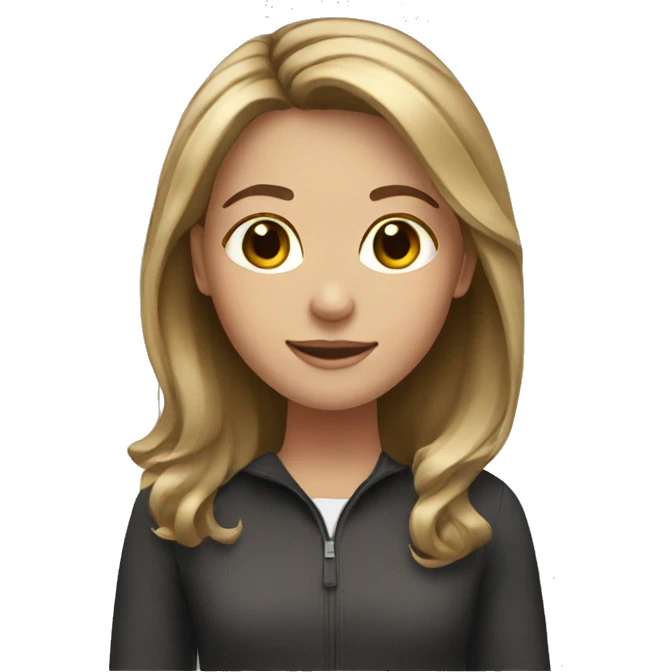 girl with brown hair and blonde highlights  emoji