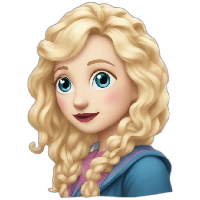 Luna lovegood qui fait un bisou emoji