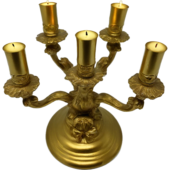 Gold Vintage candle holder for 5 candles  emoji