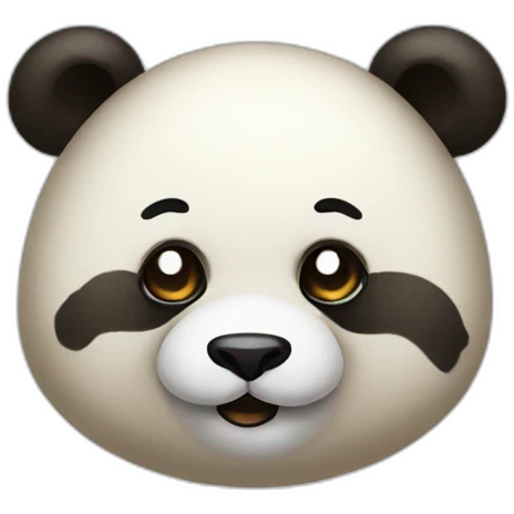 Panda with poop stains emoji