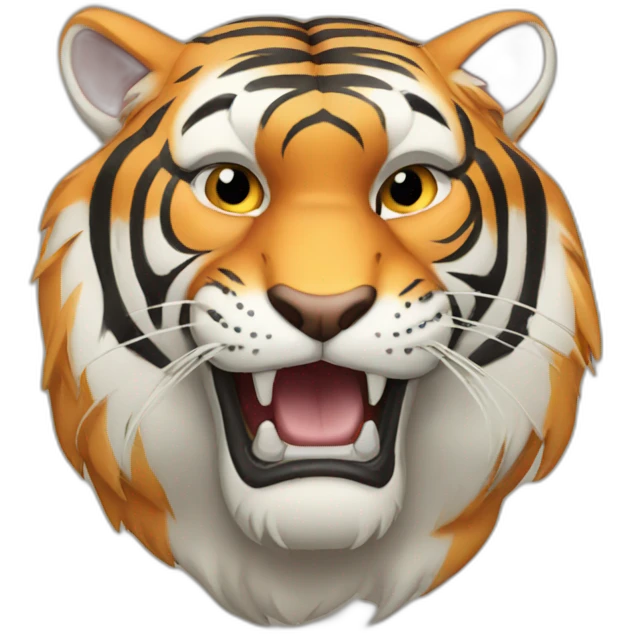 tiger demonstrating emoji
