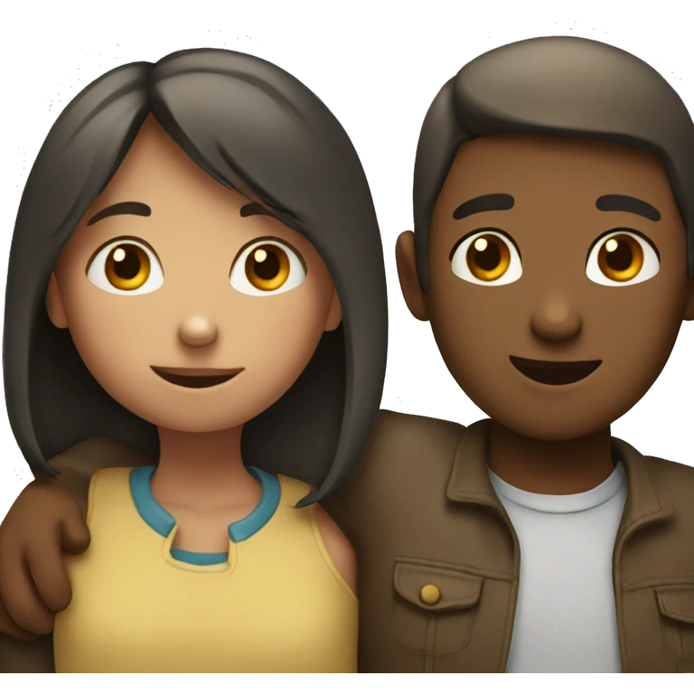 Boy and girl hug emoji