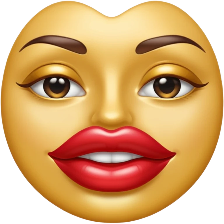 A seductive pair of slightly parted lips emoji made of liquid silver chrome, smooth glossy metallic surface, soft sensual curves, subtle reflections, luxury sexy aesthetic, minimal iOS emoji style, centered composition, clean white background, soft studio lighting, no text emoji