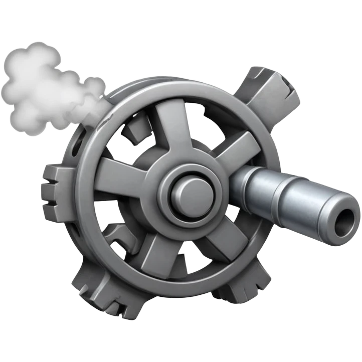 broken gear that smokes emoji