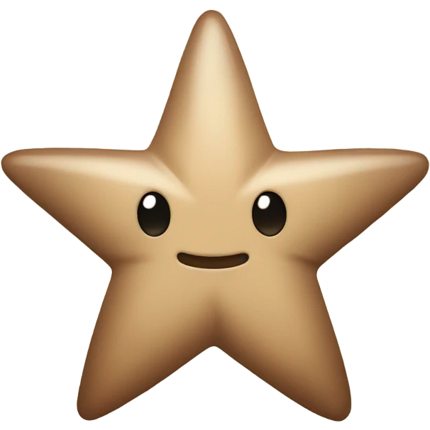 beige star with brown bow emoji