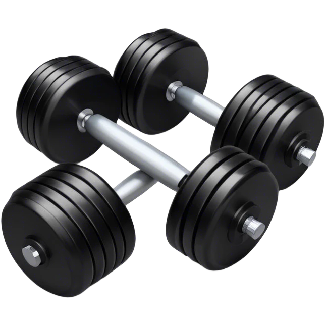 60LB black dumbbell  emoji