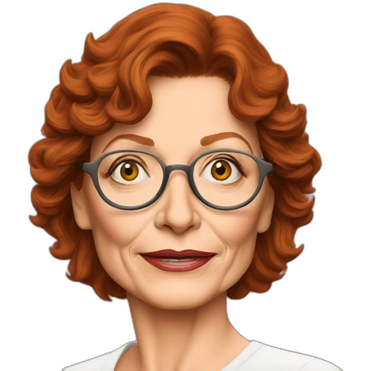 actor susan sarandon cartoon wearing tee emoji