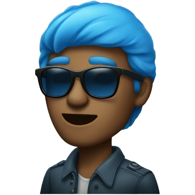 blue man wearing sunglasses  emoji