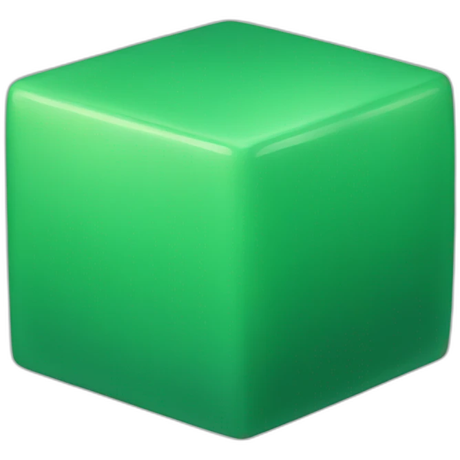 Green cube emoji