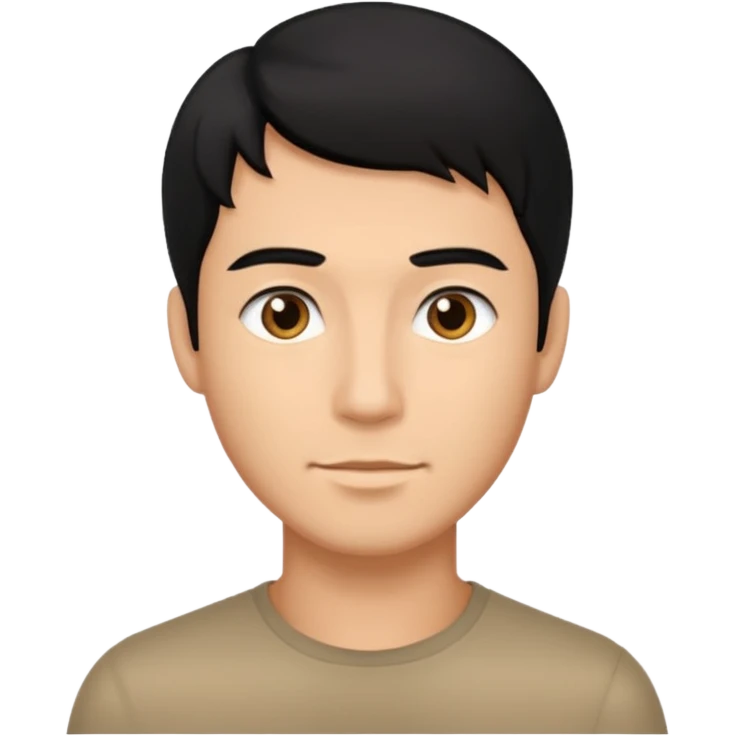 Straight hair mens image emoji