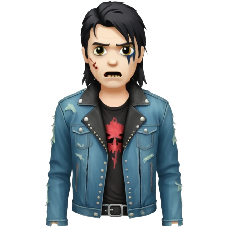 Rockstar zombie mullet emoji