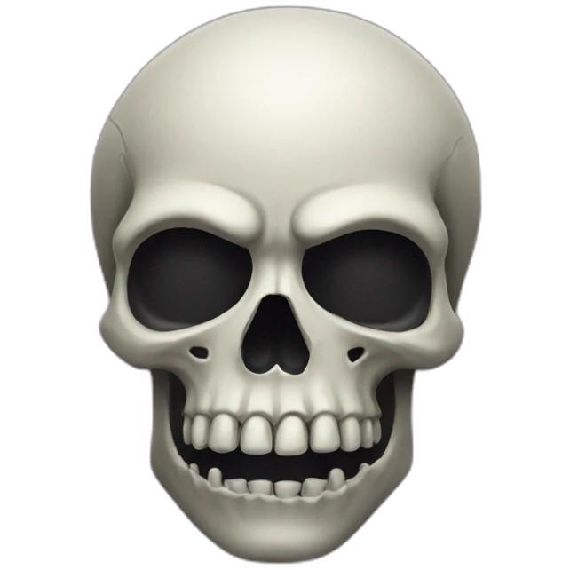 A scary skull emoji