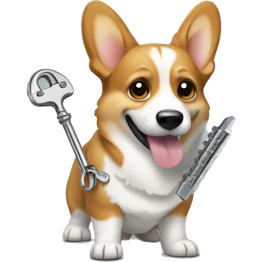 Corgi with lock pick  emoji