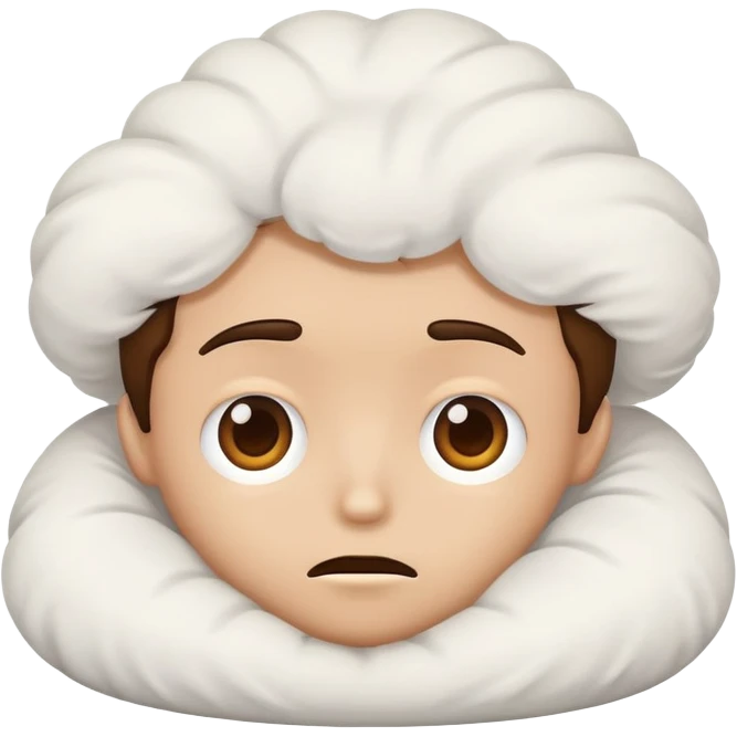 cartoon head buried in pillow emoji