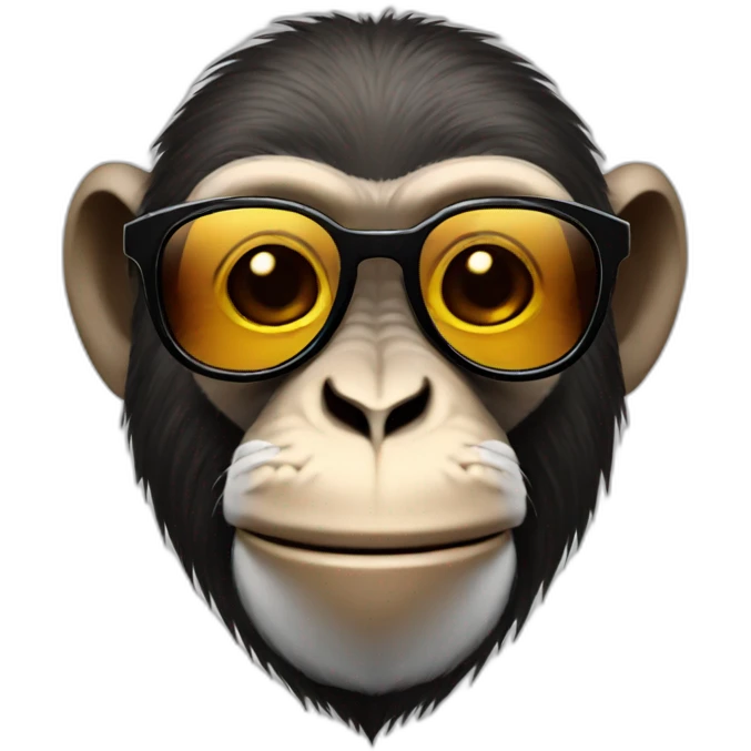 Monkey with sunglasses emoji