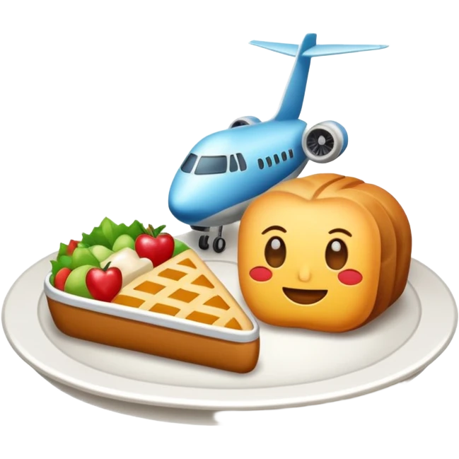 luxury plane food emoji