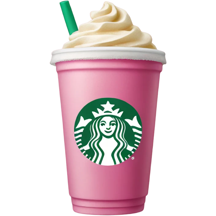Pink Starbucks drink emoji
