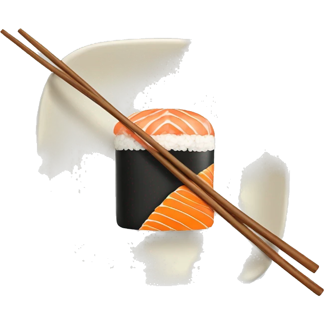 Sushi plate with chopsticks emoji