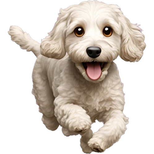 Cockapoo running  emoji
