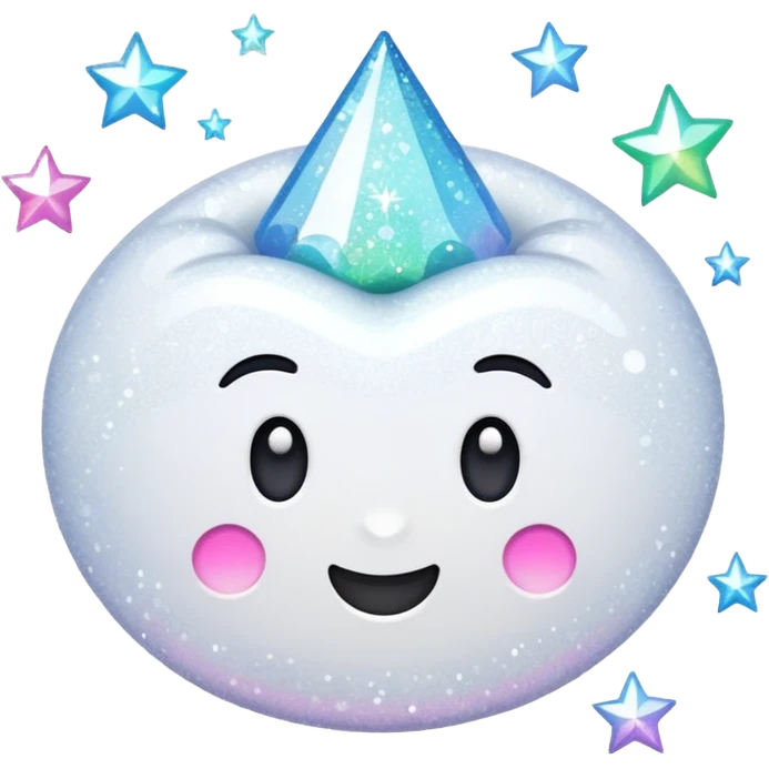 white glory glitter emoji