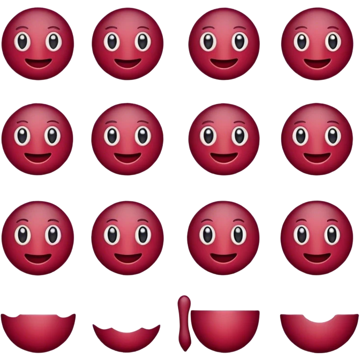 Burgundy emojis elegant emoji