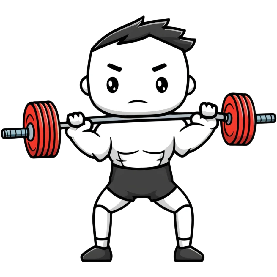 man holding a barbell emoji