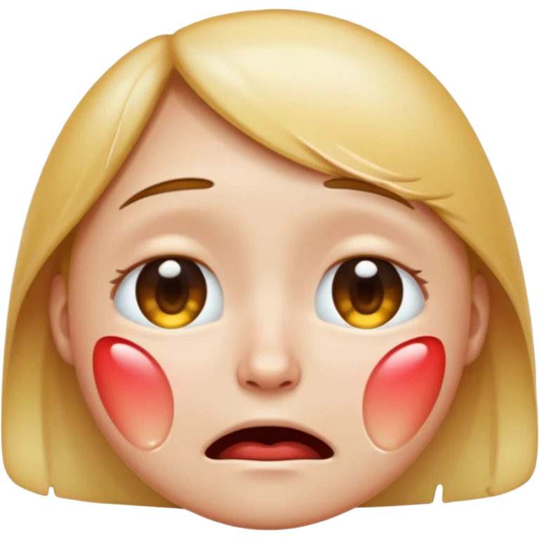 crying face emoji, expressive and clear, apple style emoji